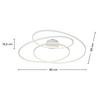 LED-TAKLAMPA WILMA - vit, Modern, metall/plast (65/80/15,5cm) - Mömax