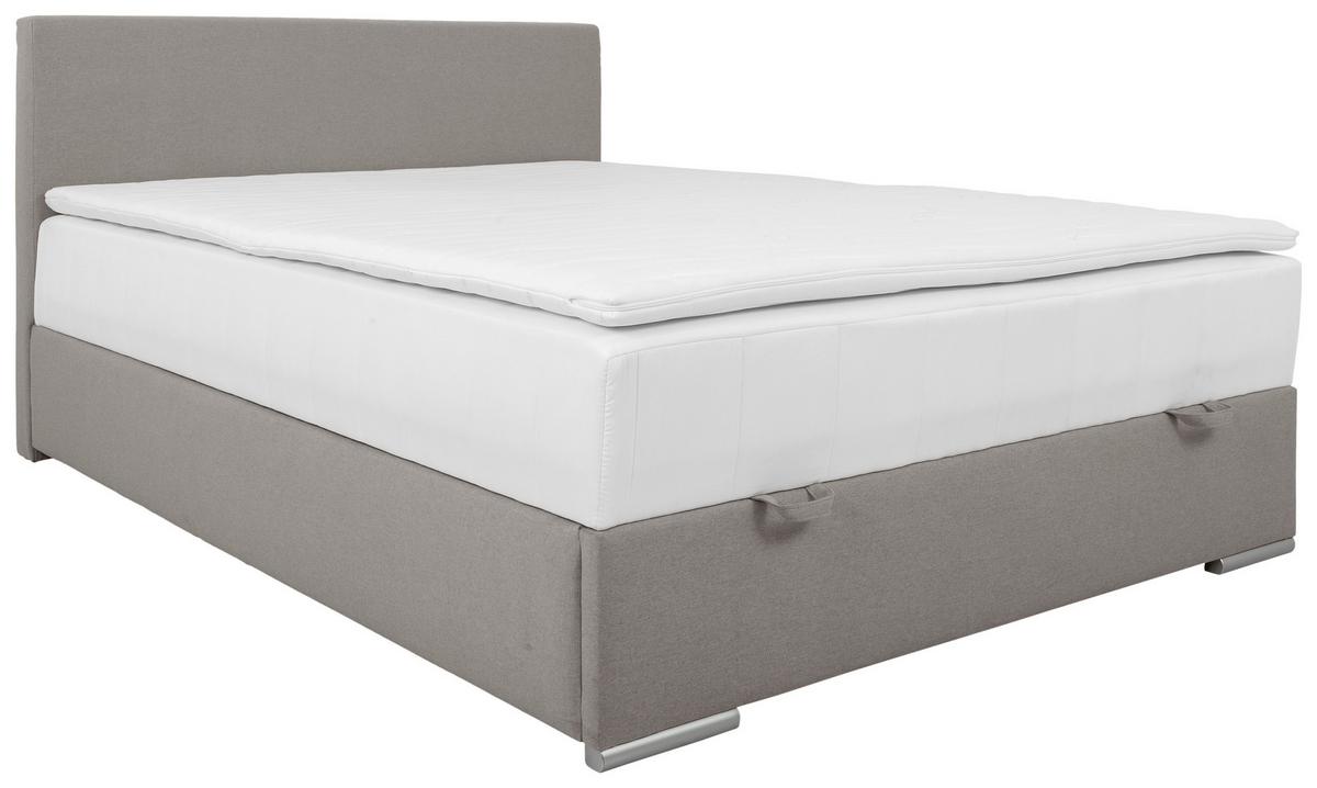 Tapecirani Krevet Cosi - boje kroma/taupe, Konvencionalno, tekstil/drvo (140/200cm)