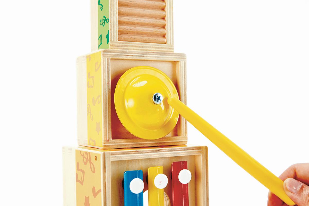 ZESTAW MUZYCZNY MUSIK-STAPELWÜRFEL - Basics, materiał drewnopochodny/tworzywo sztuczne (12,4/13,9/12,5cm)