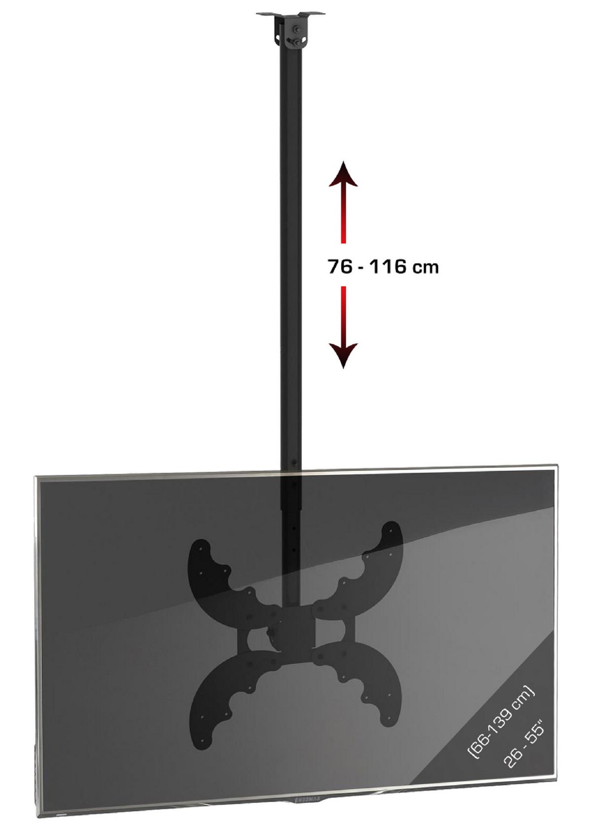 Nosilec Za Tv B-Dx - antracit, Moderno, kovina (42/76/4,5cm) - MID.YOU