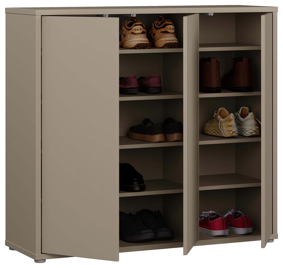 Omara Za Čevlje Alice, Rjavosiva - rjavosiva/siva, Moderno, umetna masa/leseni material (109,2/99,1/34,9cm) - Carryhome