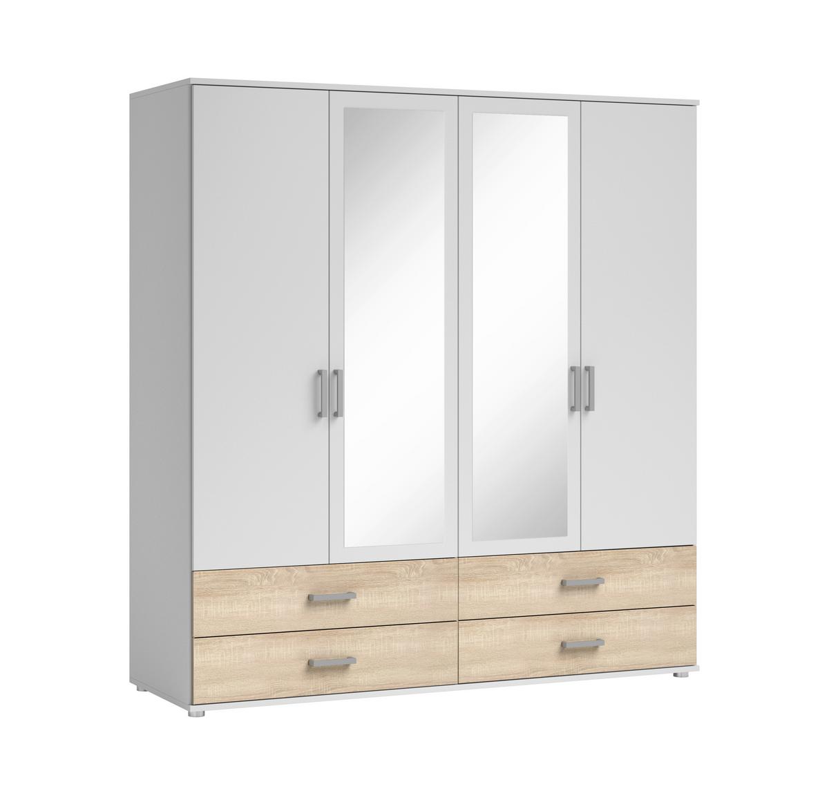 Șifonier IVAR - stejar Sonoma/alb, Modern, material pe bază de lemn (180/190cm) - MID.YOU