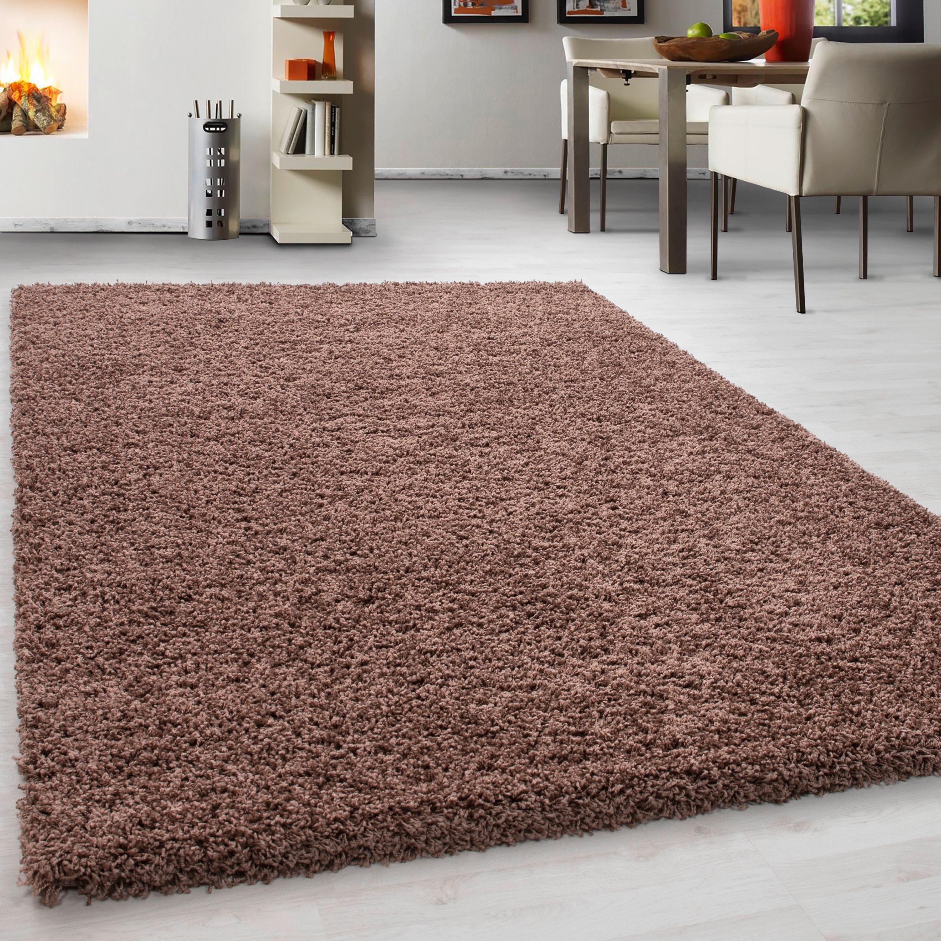 Hochflorteppich Life Hellbraun ca. 140x200cm - Hellbraun, KONVENTIONELL, Textil (140/200cm) - Novel