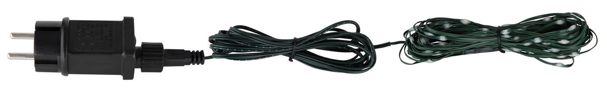 LICHTERKETTE 29898-100 IN-OUTDOOR - Dunkelgrün/Schwarz, Basics, Kunststoff (1290cm) - Globo
