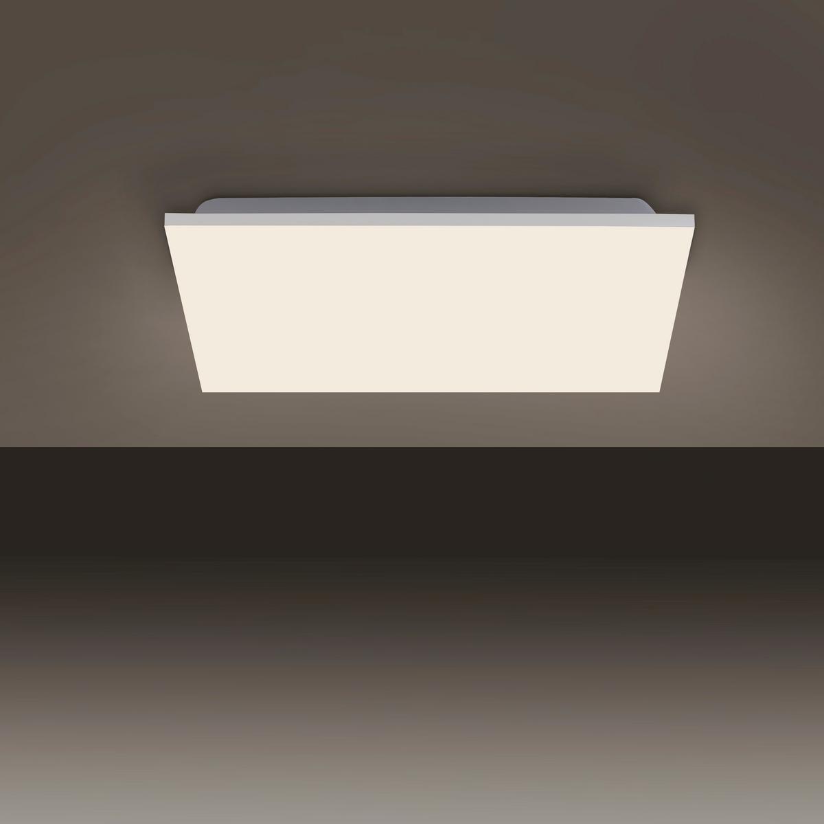 LAMPA SUFITOWA LED 15620-16 YUKON - biały/kolor aluminiowy, Basics, tworzywo sztuczne/metal (45/45/6,1cm)