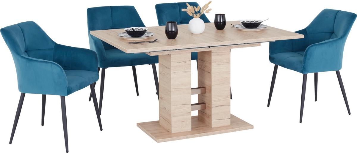 Raztegljiva Miza Helena, Barva Hrasta, 140-220 X 90 Cm - barve hrasta, Konvencionalno, leseni material (140-220/76/90cm) - Mömax