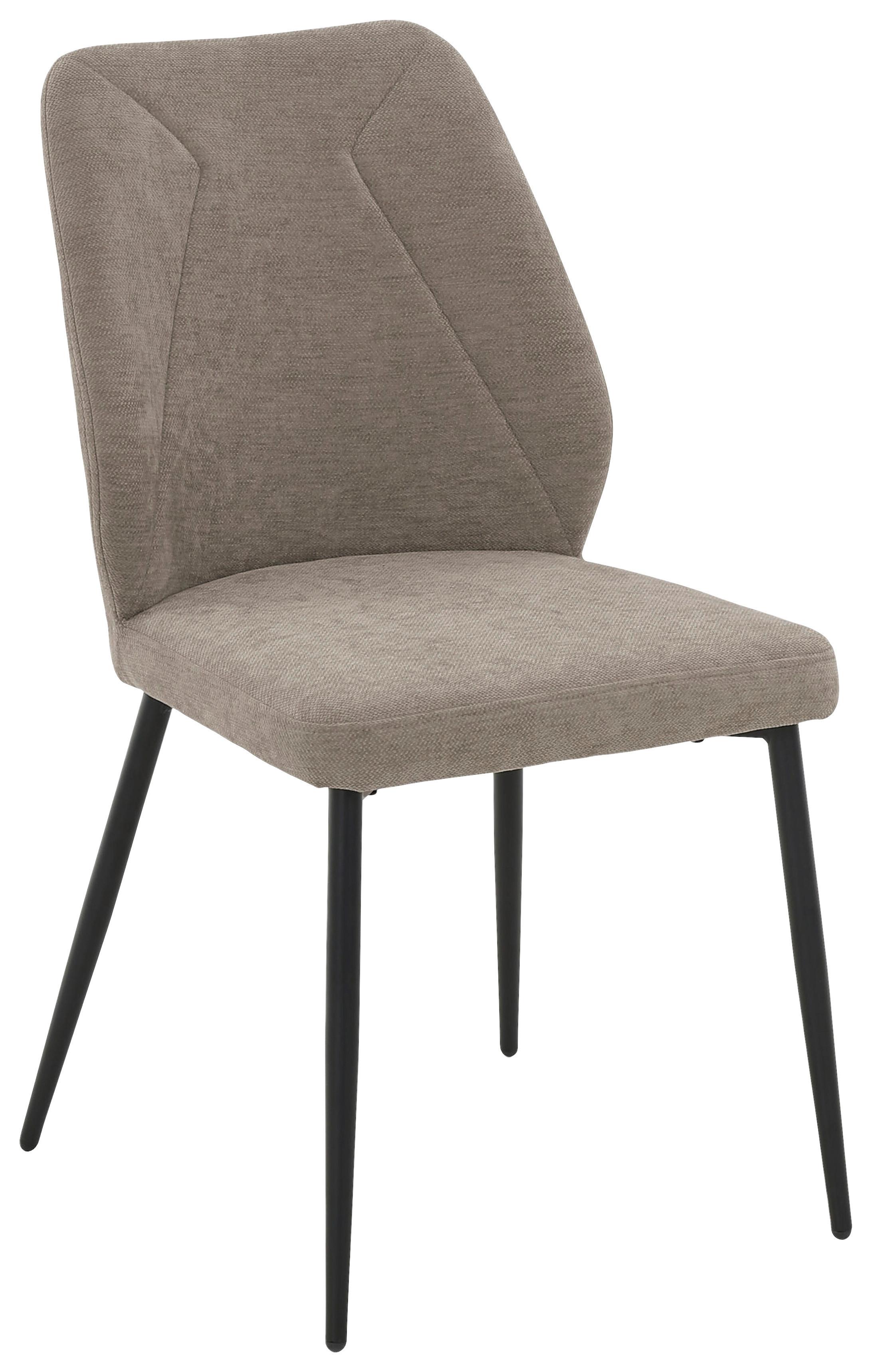 Stolica Tena - svijetlo smeđa/crna, Basics, metal/tekstil (46,5/86,5/59cm) - Based