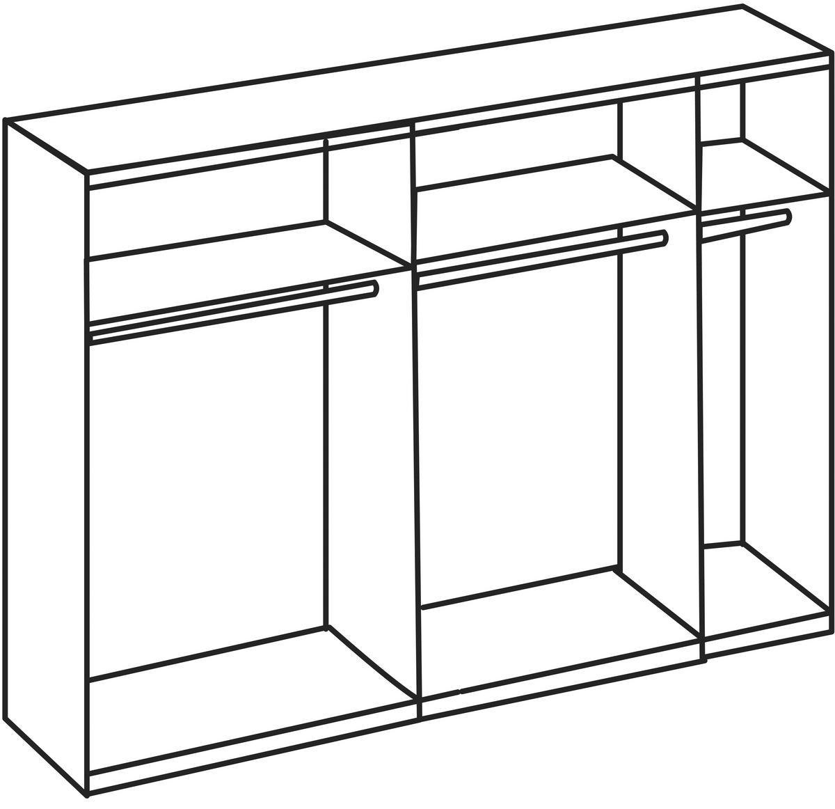Ormar S Kliznim Vratima Andorra - boje grafita, Moderno, drvni materijal (250/216/65cm) - Modern Living