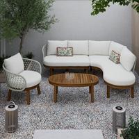 Garnitură grădină Belaya - nucă/alb, Modern, lemn/metal (244/205cm) - Bessagi Garden