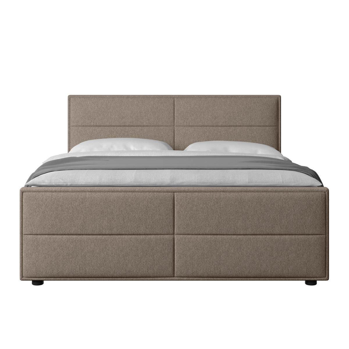 Boxspringbett Palermo ca. 180x200 cm Naturfarben - Beige, MODERN, Holz/Holzwerkstoff (180/200cm) - MID.YOU