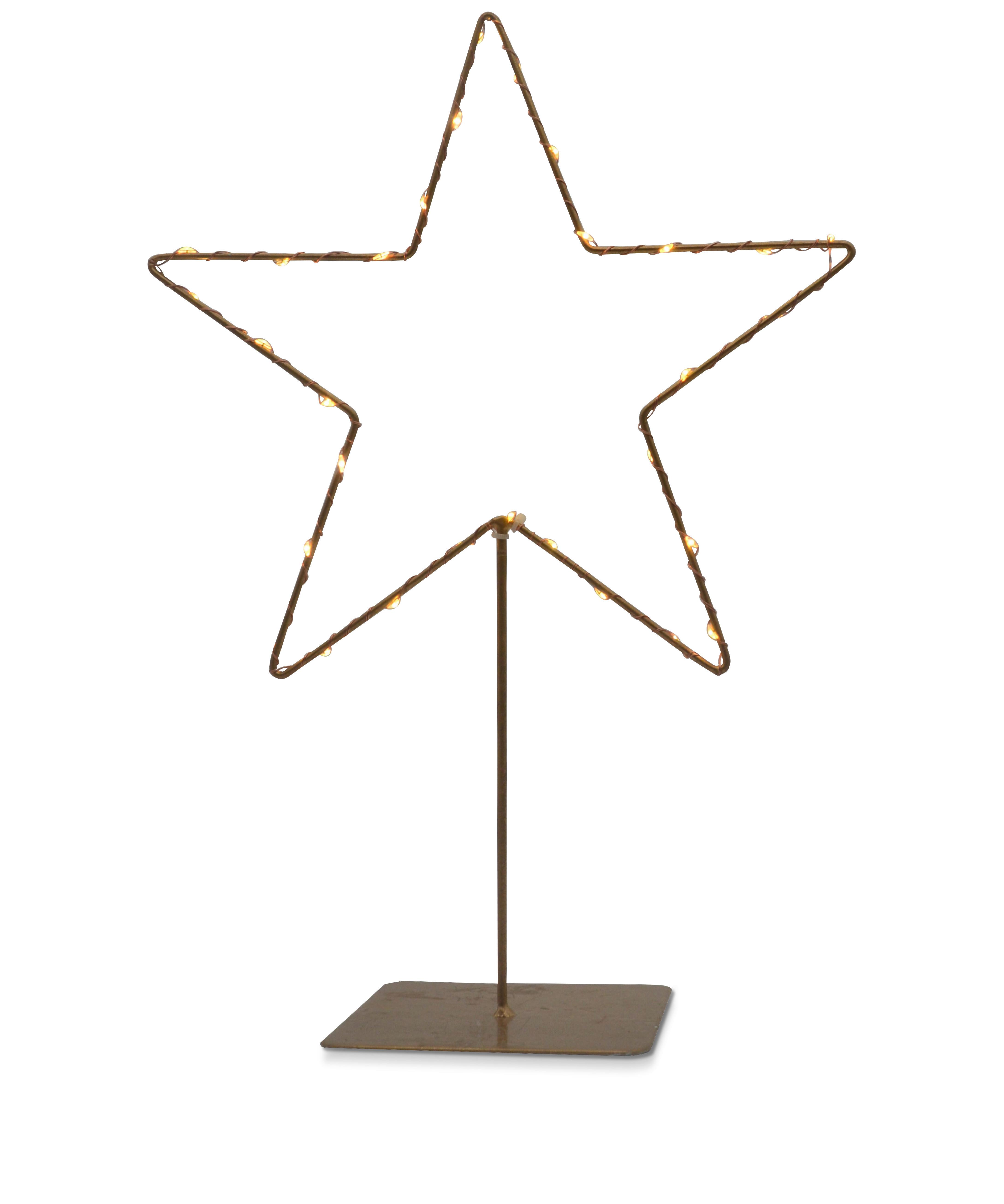 LED-Dekoleuchte Stirni in Goldfarben - Goldfarben, Konventionell, Metall (39cm) - Modern Living