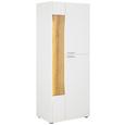 Highboard aus Eiche Massiv - Edelstahlfarben/Eichefarben, MODERN, Glas/Holz (63/165/40cm) - Premium Living Highboard aus Eiche Massiv - Edelstahlfarben/Eichefarben, MODERN, Glas/Holz (63/165/40cm) - Premium Living