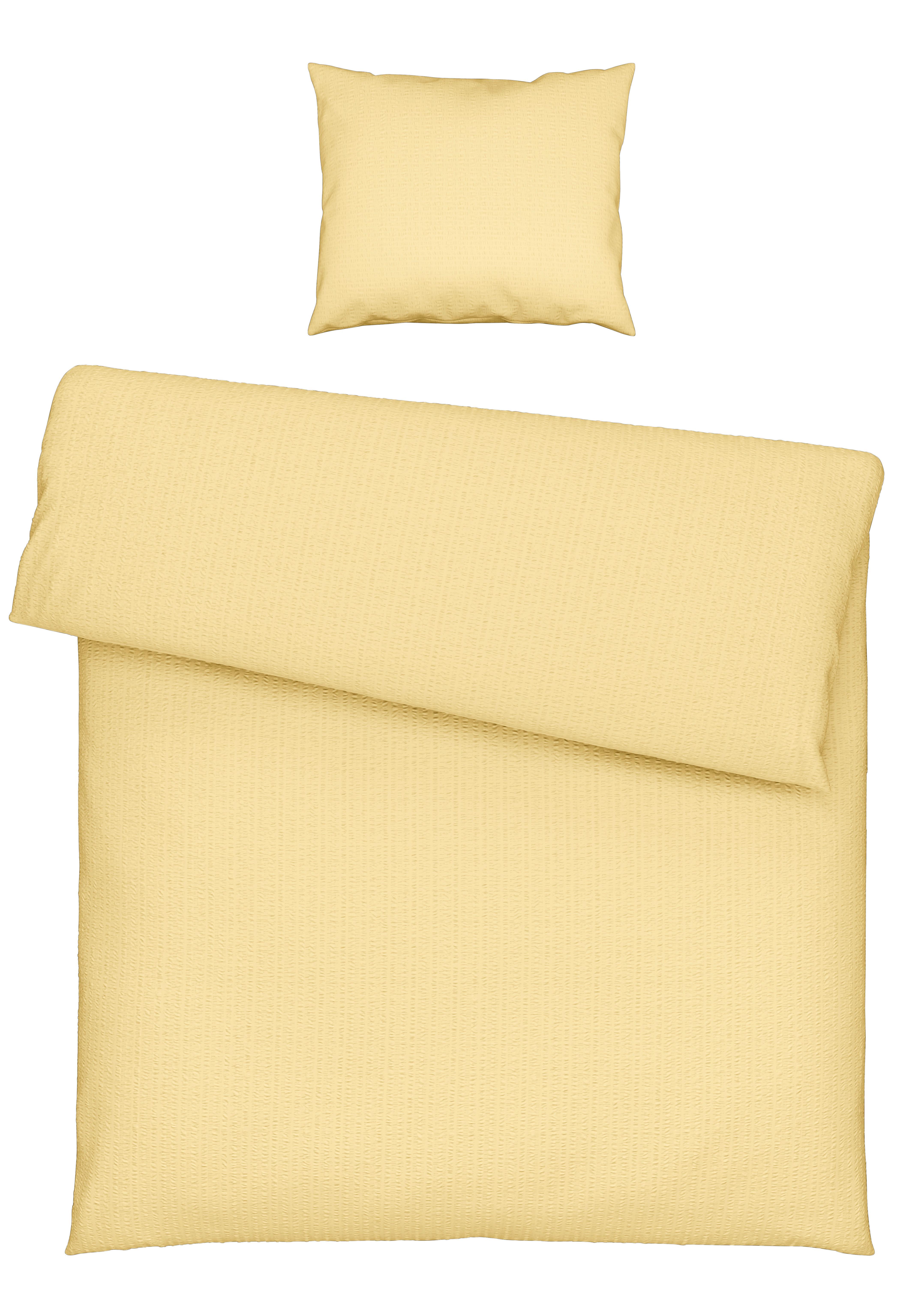 BETTWÄSCHESET GISI - Gelb, Konventionell, Textil (160/210cm) - Modern Living