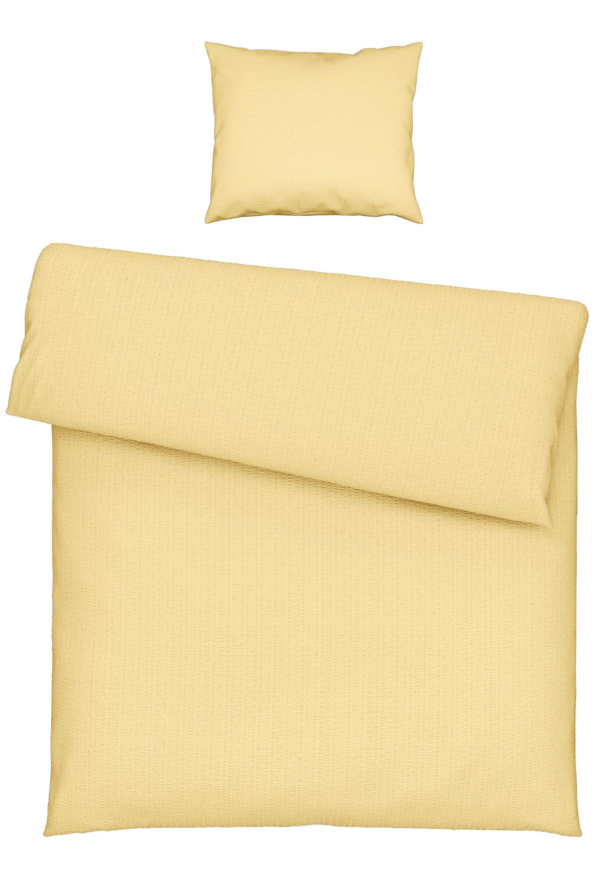 BETTWÄSCHESET GISI - Gelb, Konventionell, Textil (160/210cm) - Modern Living