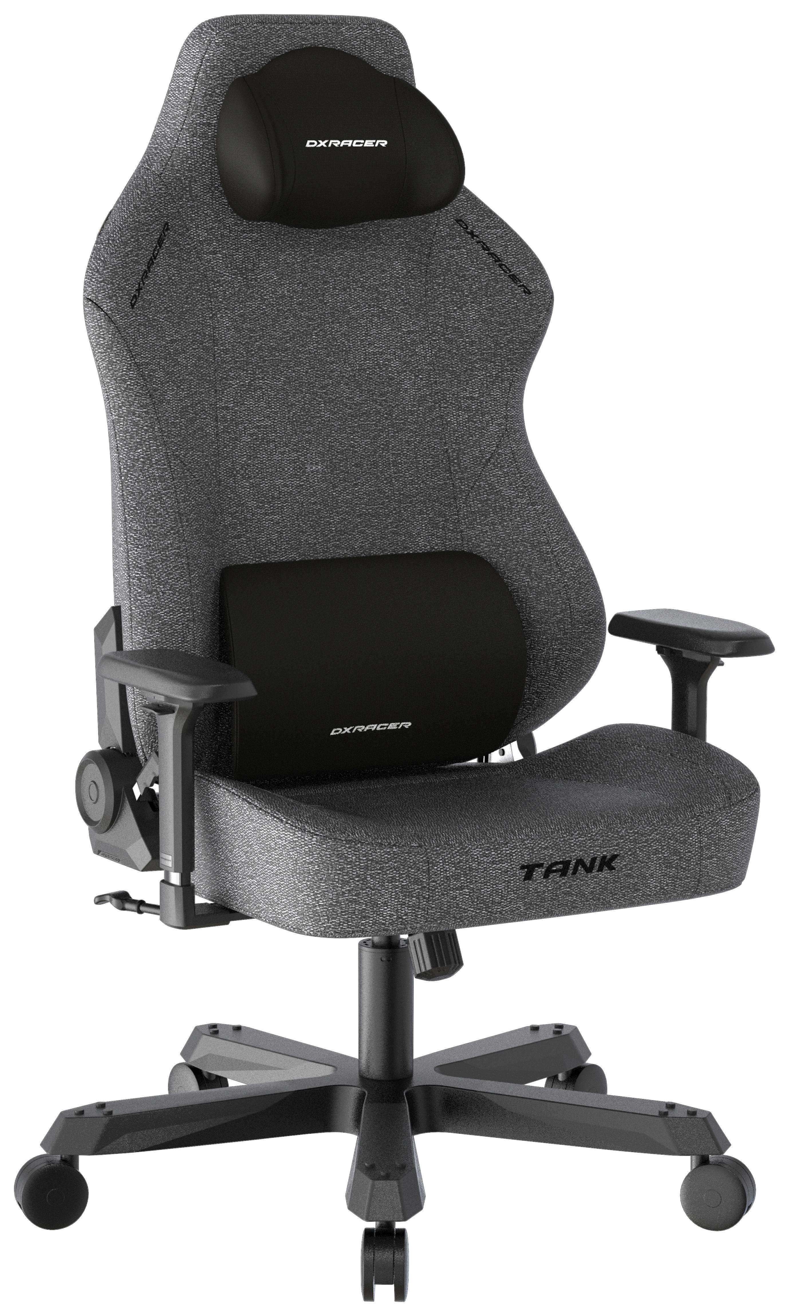 GAMINGSTOL TANK XL - svart/antracit, Modern, metall/textil (80/140/80cm) - Dxracer