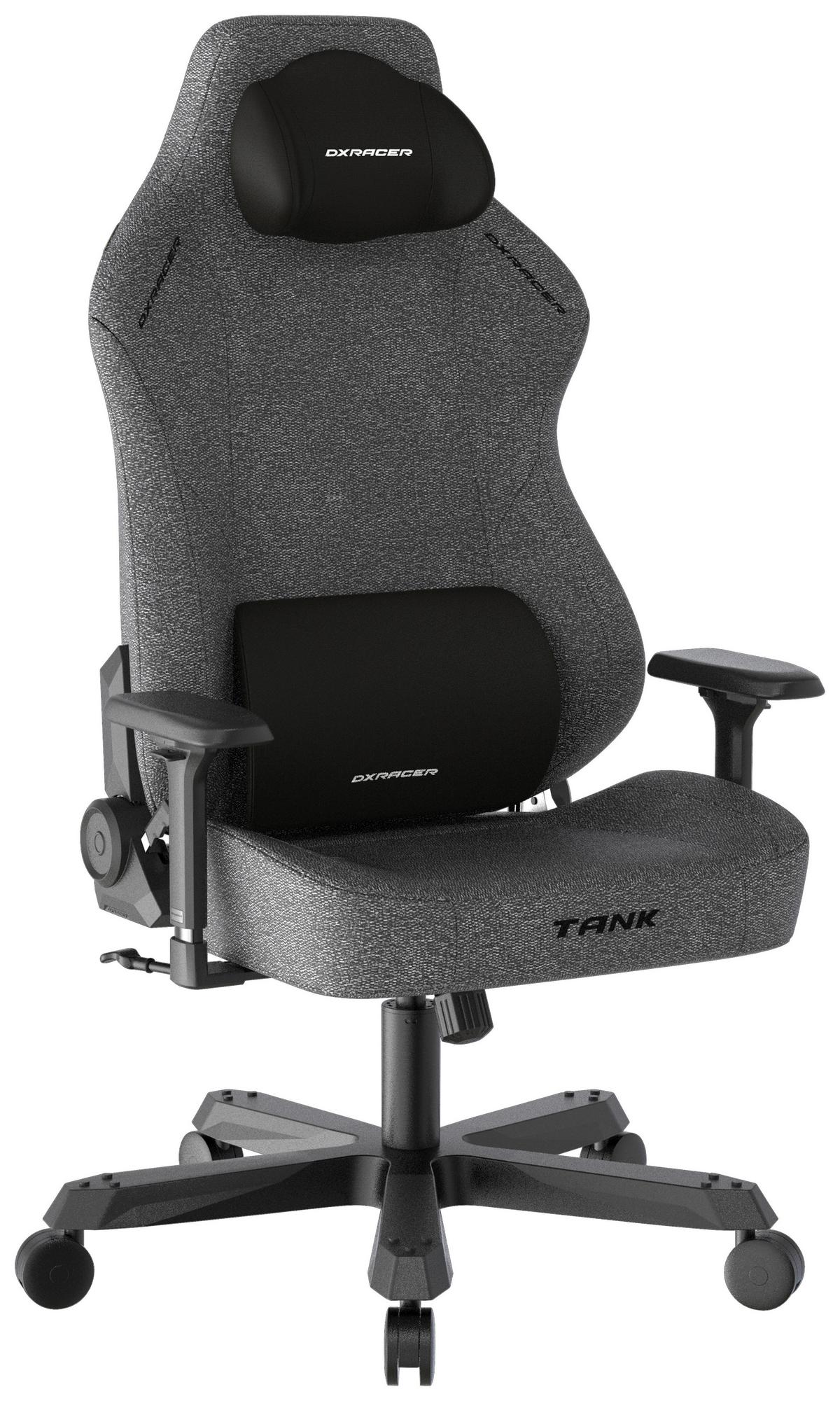 Gamingstuhl Tank Anthrazit/Schwarz - Anthrazit/Schwarz, MODERN, Textil/Metall (80/140/80cm) - Dxracer