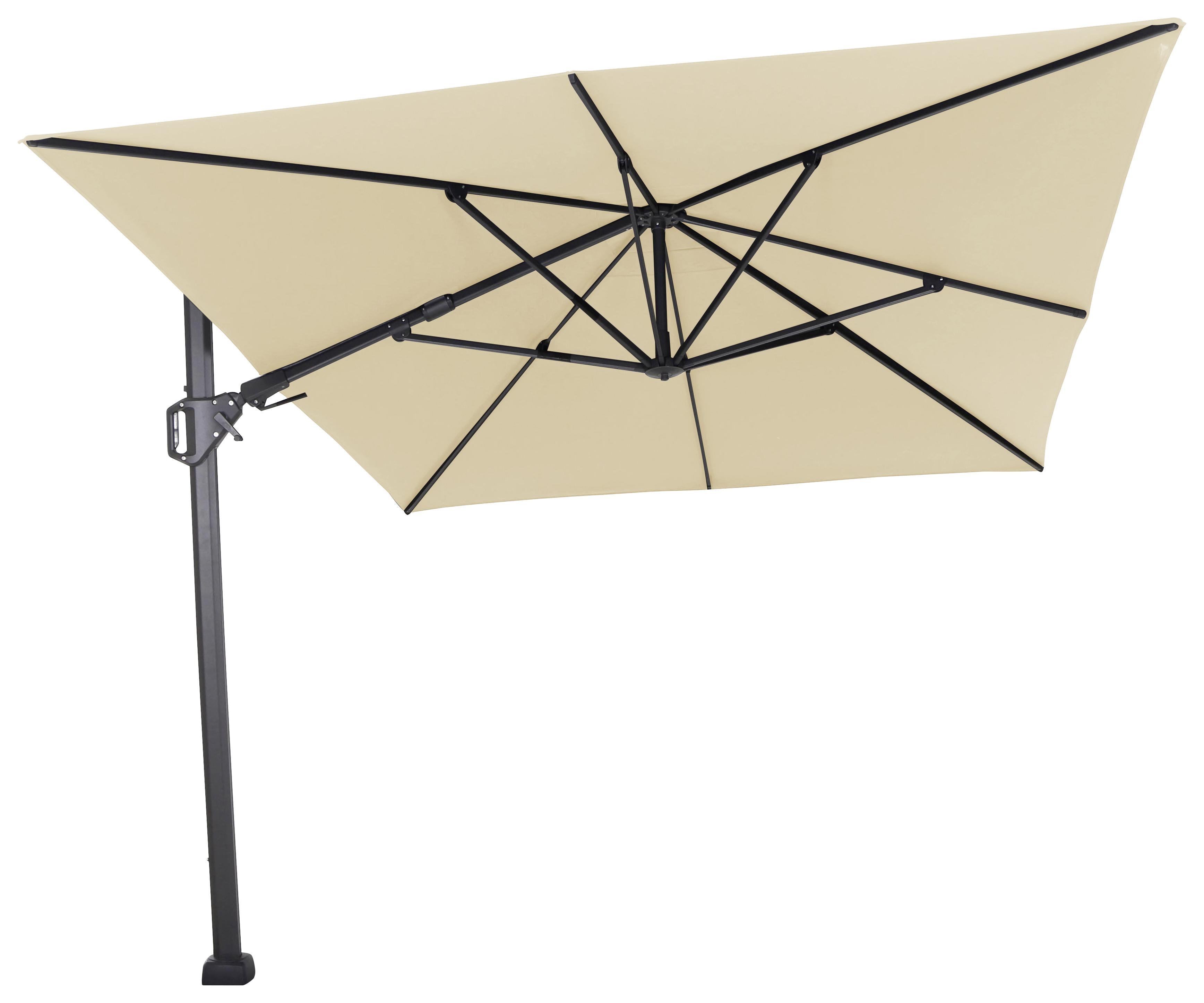 Ampelschirm Sunset N+ BHT 350x 252x260 cm Anthrazit/Creme - Anthrazit/Creme, KONVENTIONELL, Textil/Metall (350/260cm) - Siena Garden