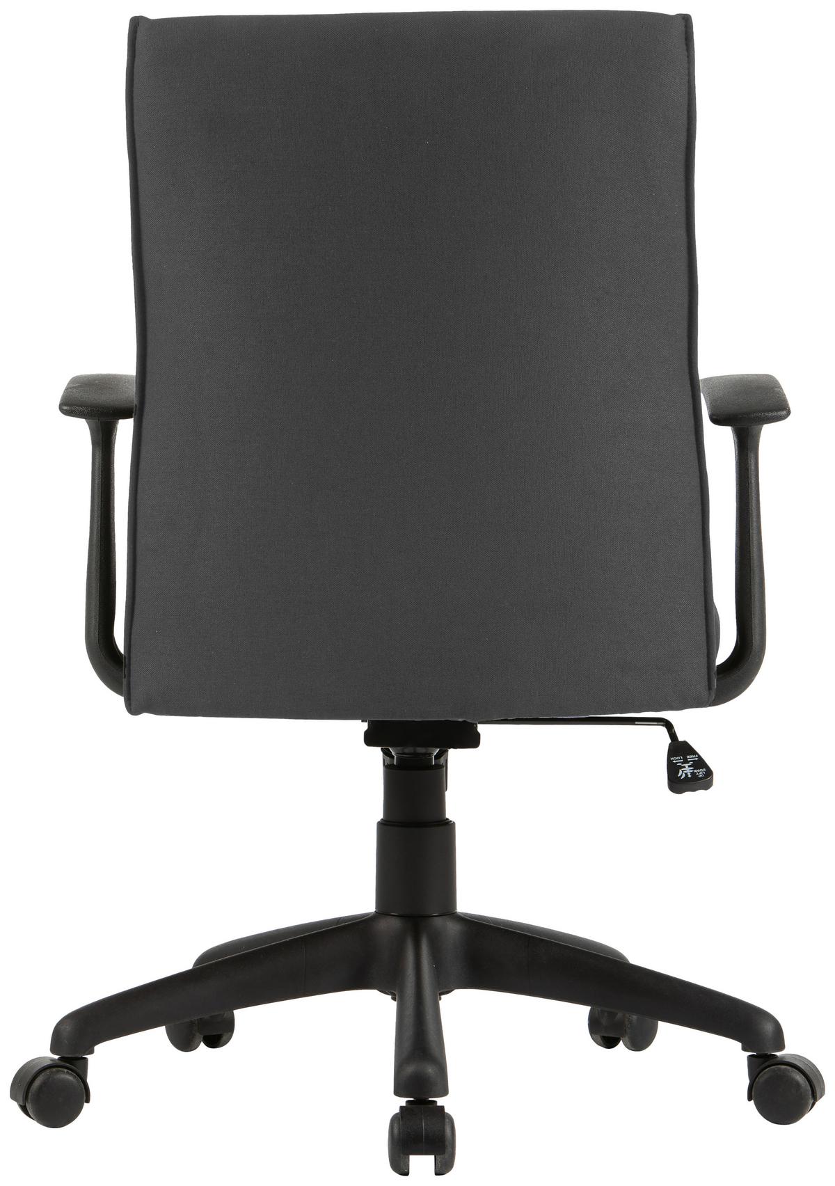 Drehstuhl Rocket Schwarz - Schwarz, MODERN, Kunststoff/Textil (56/92,5-100,5/61,5cm) - MID.YOU