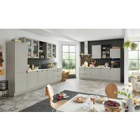 Einbauküche Porto in Grau/Platinfarben - Platinfarben/Grau, ROMANTIK / LANDHAUS, Holzwerkstoff - Nolte Küchen