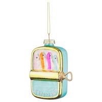 Obesek Za Božično Jelko Figures - zlate barve/modra, steklo (8/11/3,5cm) - Modern Living