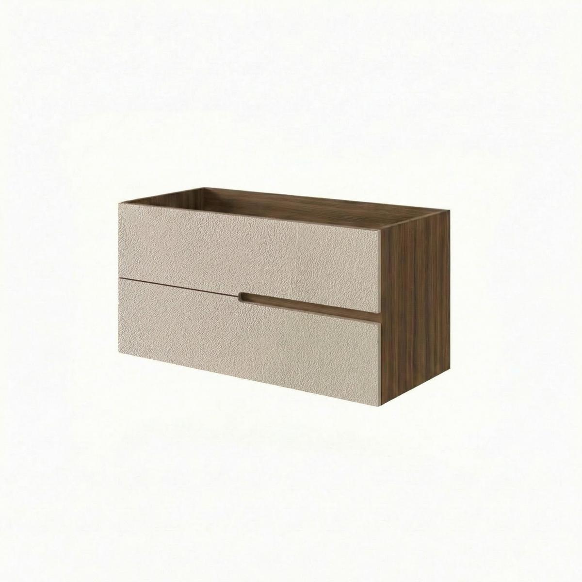 Bază pentru lavoar Eva - nucă/crem, Modern, material pe bază de lemn (100/51/46cm)