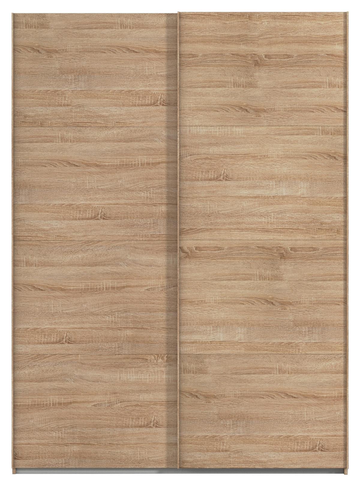 Omara Z Drsnimi Vrati Evelyn, Barva Hrasta - hrast sonoma, Design, umetna masa/leseni material (162/223/68cm) - Novel