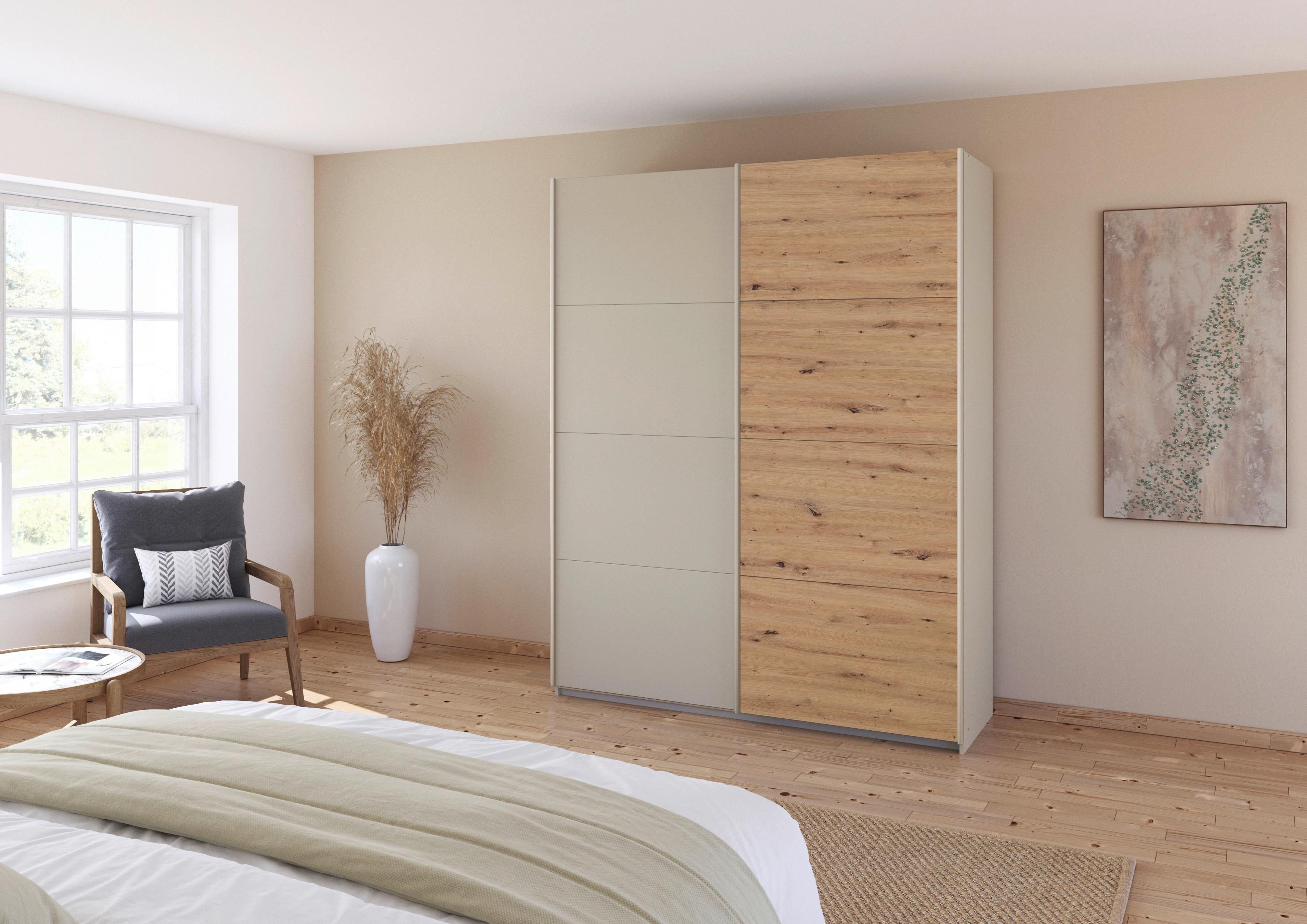 Ormar S Kliznim Vratima Feldkirch 12/181 Mh - hrast Artisan/boje šampanjca, Trend, drvni materijal/metal (181/229/61cm) - Modern Living