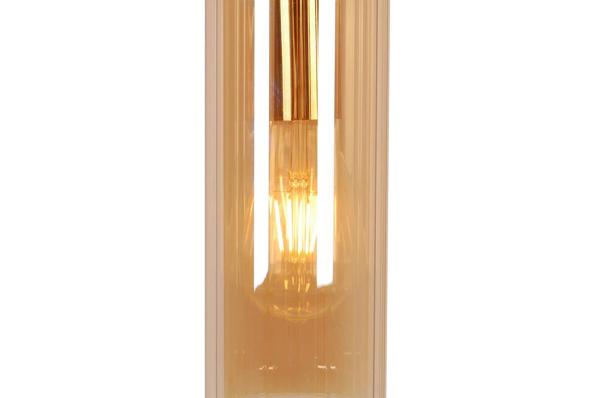 Hängeleuchte Dubai Bernsteinfarben max. 40 Watt - Bernsteinfarben, Trend, Glas/Metall (10/134,7cm) - Novel