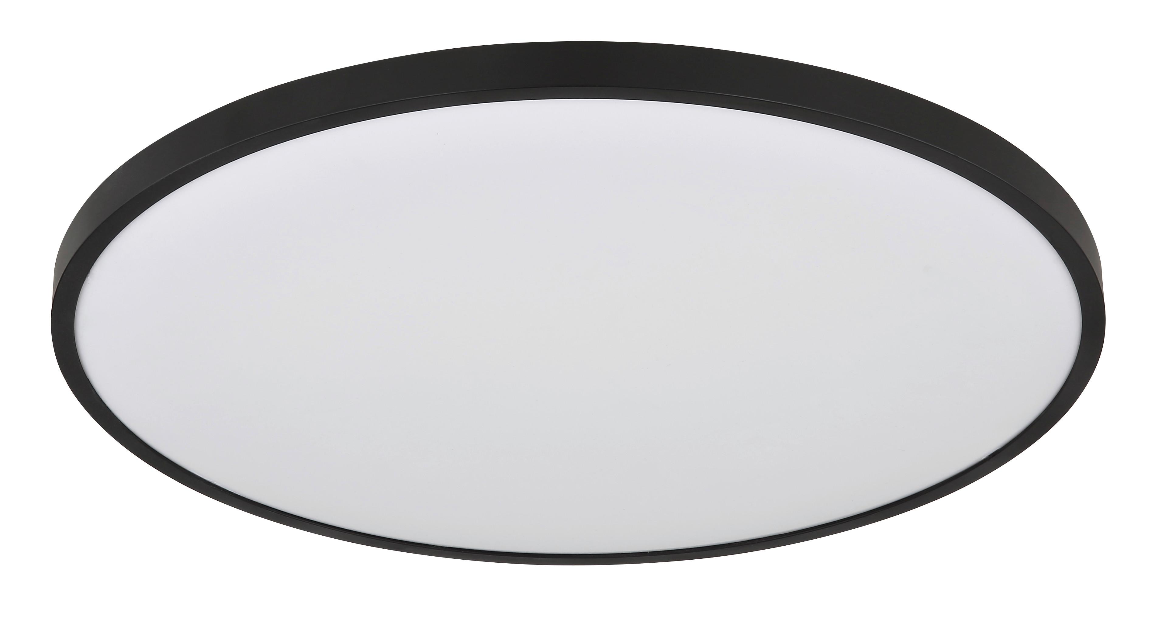 Led Stropna Svjetiljka Nielsen - bijela/crna, Konvencionalno, plastika (40/4cm) - Globo