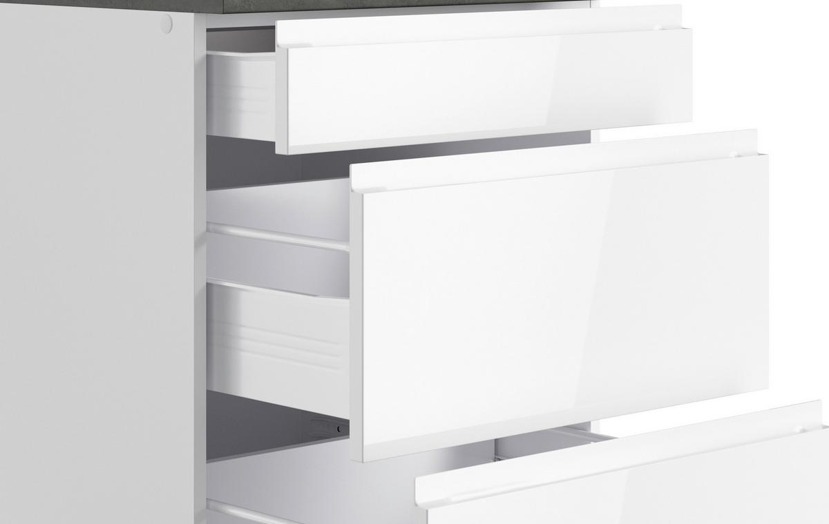Eckküche Monza ohne Geräte Eckküche Monza ohne Geräte - Weiß Hochglanz/Weiß, LIFESTYLE, Holzwerkstoff (240/240cm) - Held
