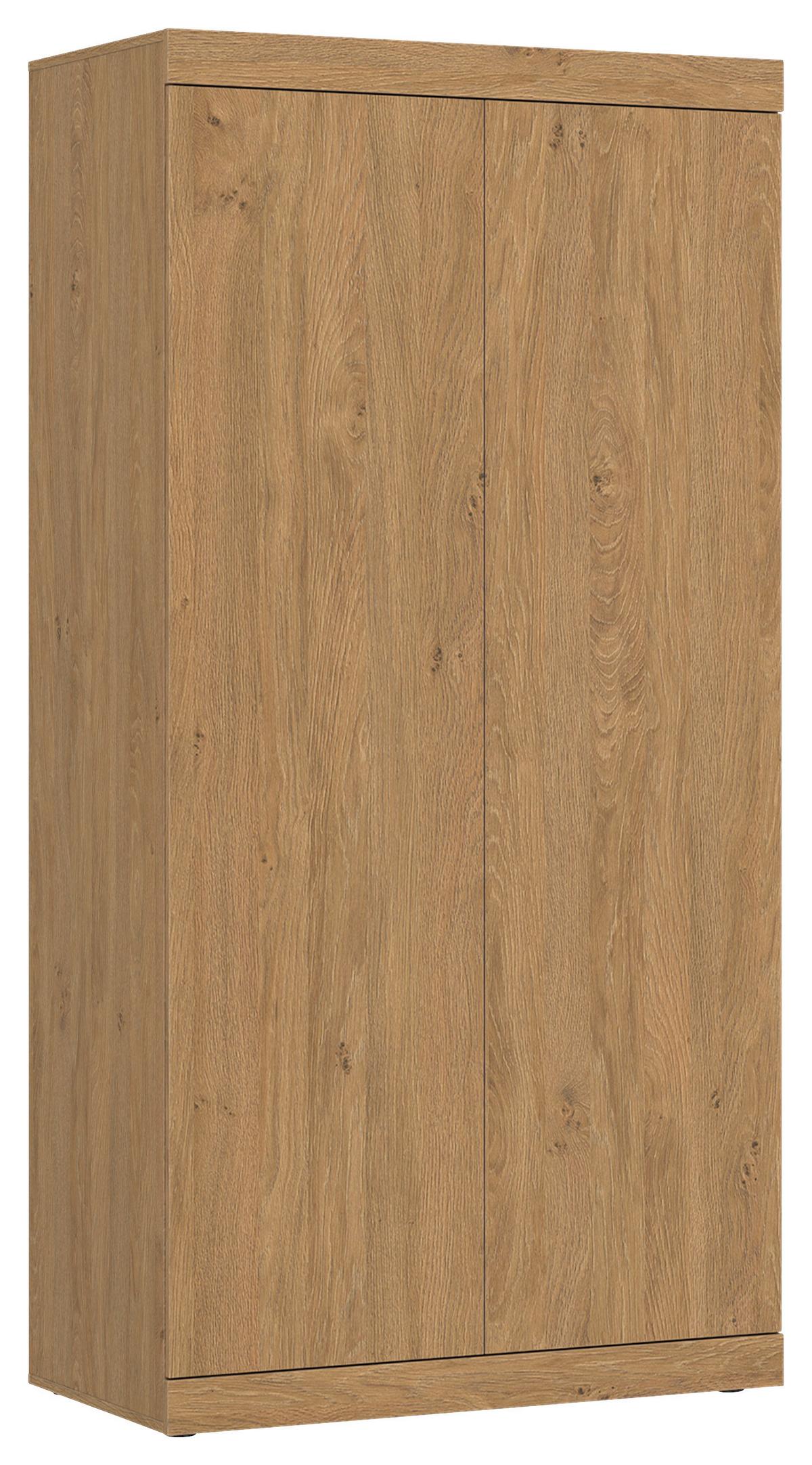 Vitrina Aretta - boje hrasta, Moderno, drvni materijal/plastika (100/205/59,8cm) - Modern Living