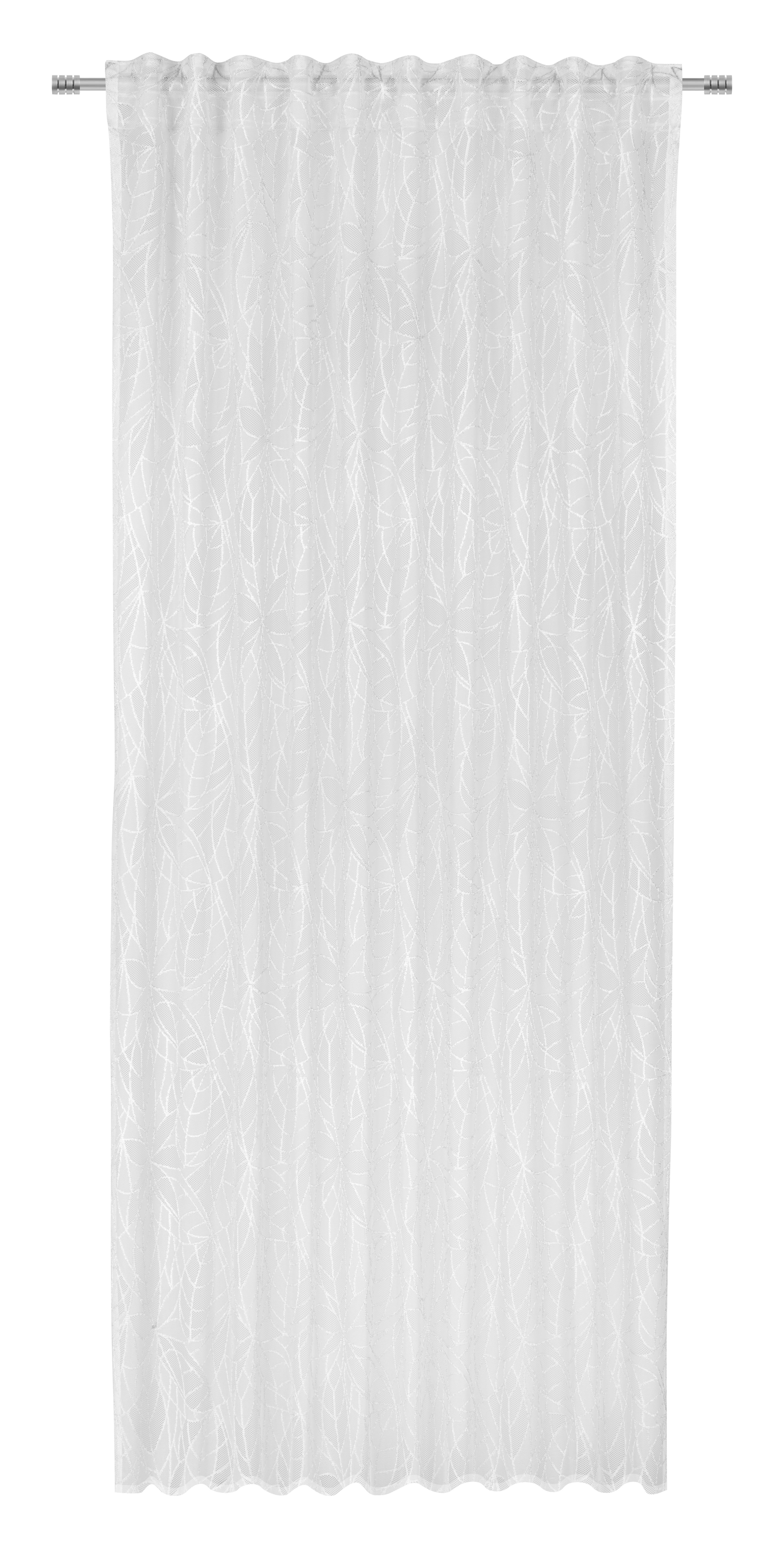 Fertigvorhang Carla in Weiß ca. 140x245cm - Weiß, KONVENTIONELL, Textil (140/245cm) - Modern Living