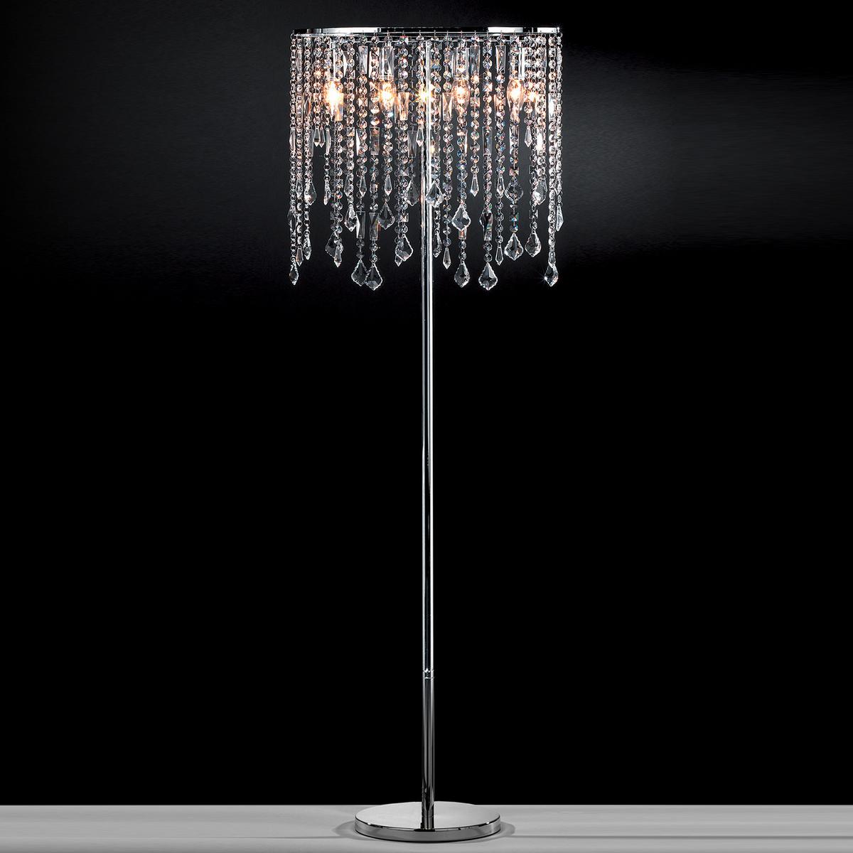 Állólámpa 4762/pt - világosszürke/krómszínű, Design, műanyag/üveg (50/30/158cm)
