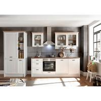 Küchenblock Jasmin mit Geräten ca. 235 cm Pinienfarben/Eiche - Anthrazit/Eiche Artisan, ROMANTIK / LANDHAUS, Holzwerkstoff/Metall (235-104/217/217/60/61cm) - P & B