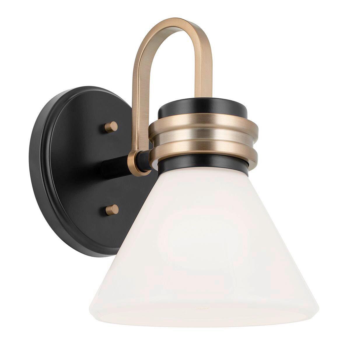 Fürdőszobai Falilámpa Kl-Farum1-Bk-Cpz - Pezsgő/fekete, Konventionell, üveg/fém (24/17,8/21,5cm) - Elstead Lighting