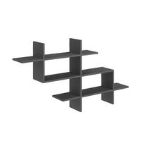 Wandregal Halic ca. 150x82x22 cm Anthrazit - Anthrazit, Design, Holzwerkstoff (150/82/22cm) - Livetastic