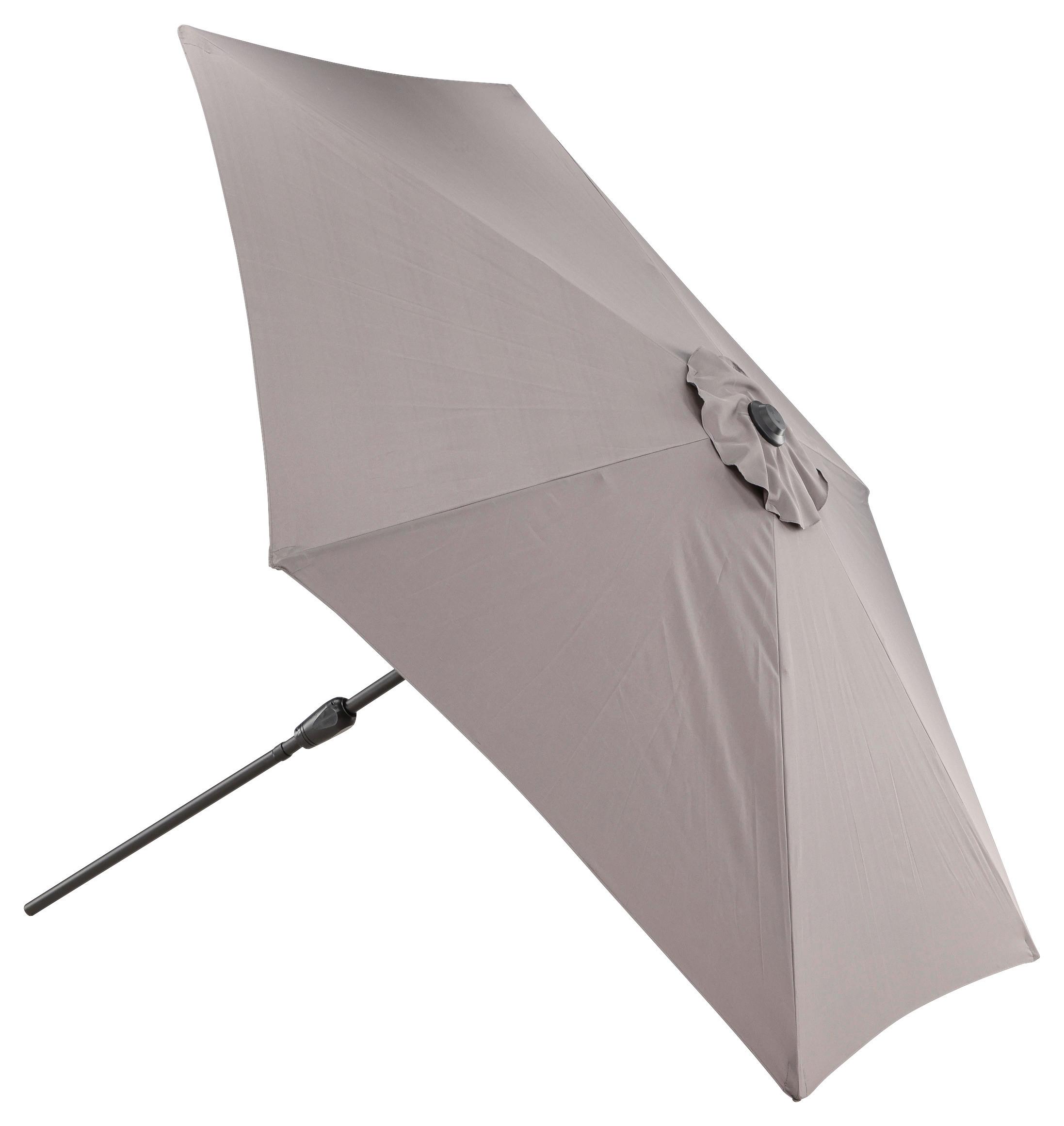 SONNENSCHIRM LEEDS - Grau, KONVENTIONELL, Textil/Metall (300/300cm) - Gardenson