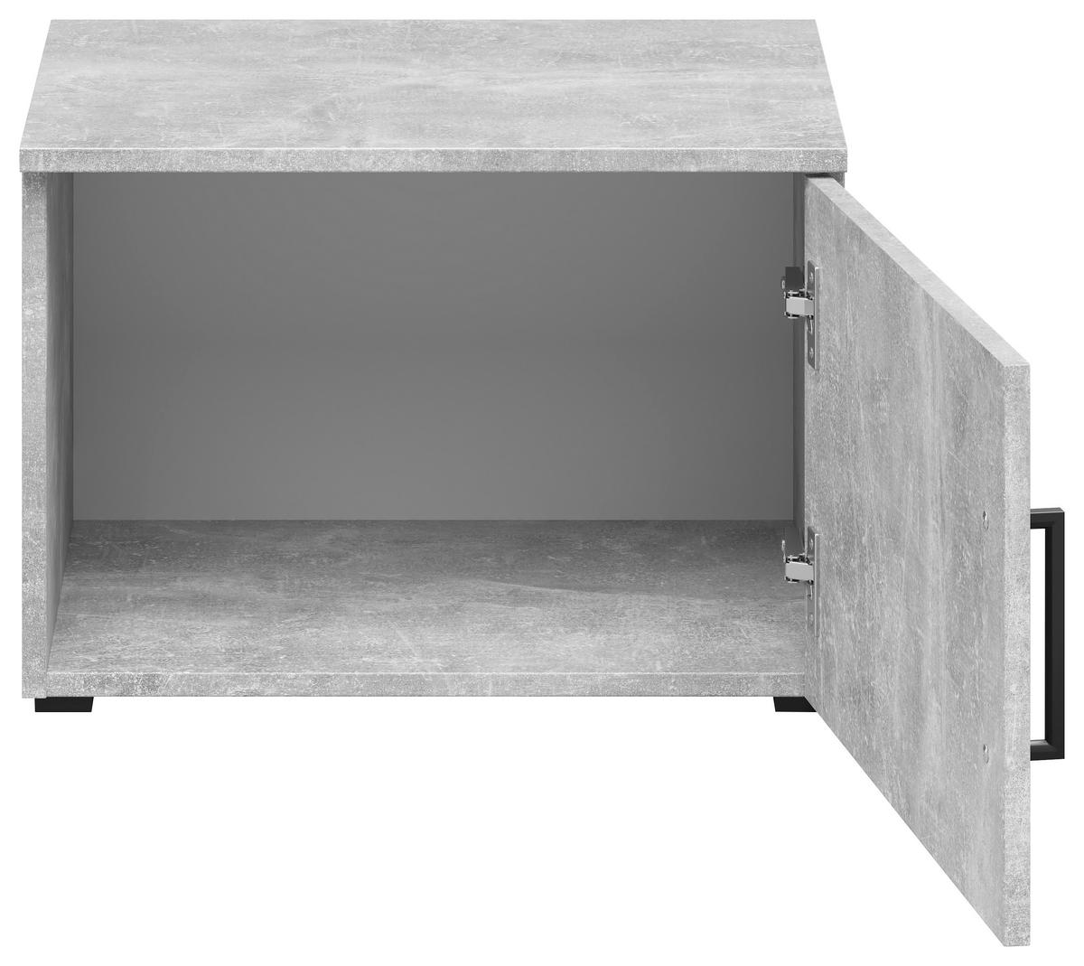 Aufsatzschrank Multistauraum Grau - Schwarz/Grau, MODERN, Holzwerkstoff/Kunststoff (50/35/40cm) - Mömax