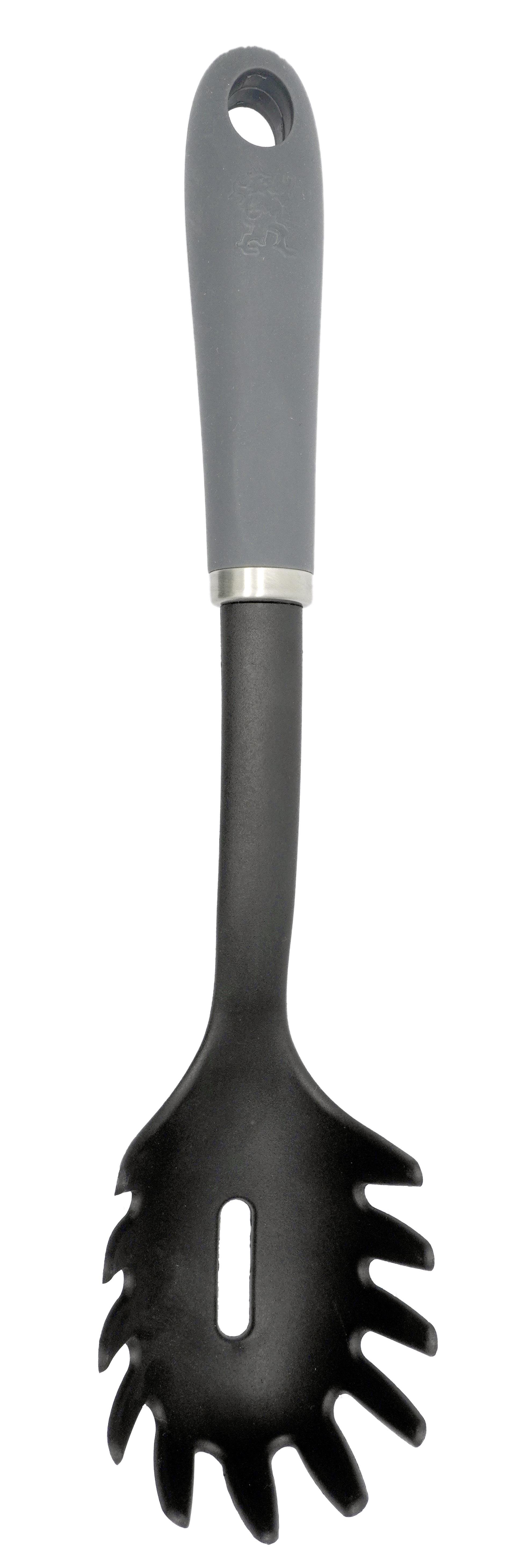 Spaghettilöffel Smart in Schwarz - Silberfarben/Schwarz, Konventionell, Kunststoff/Metall (30cm) - Modern Living
