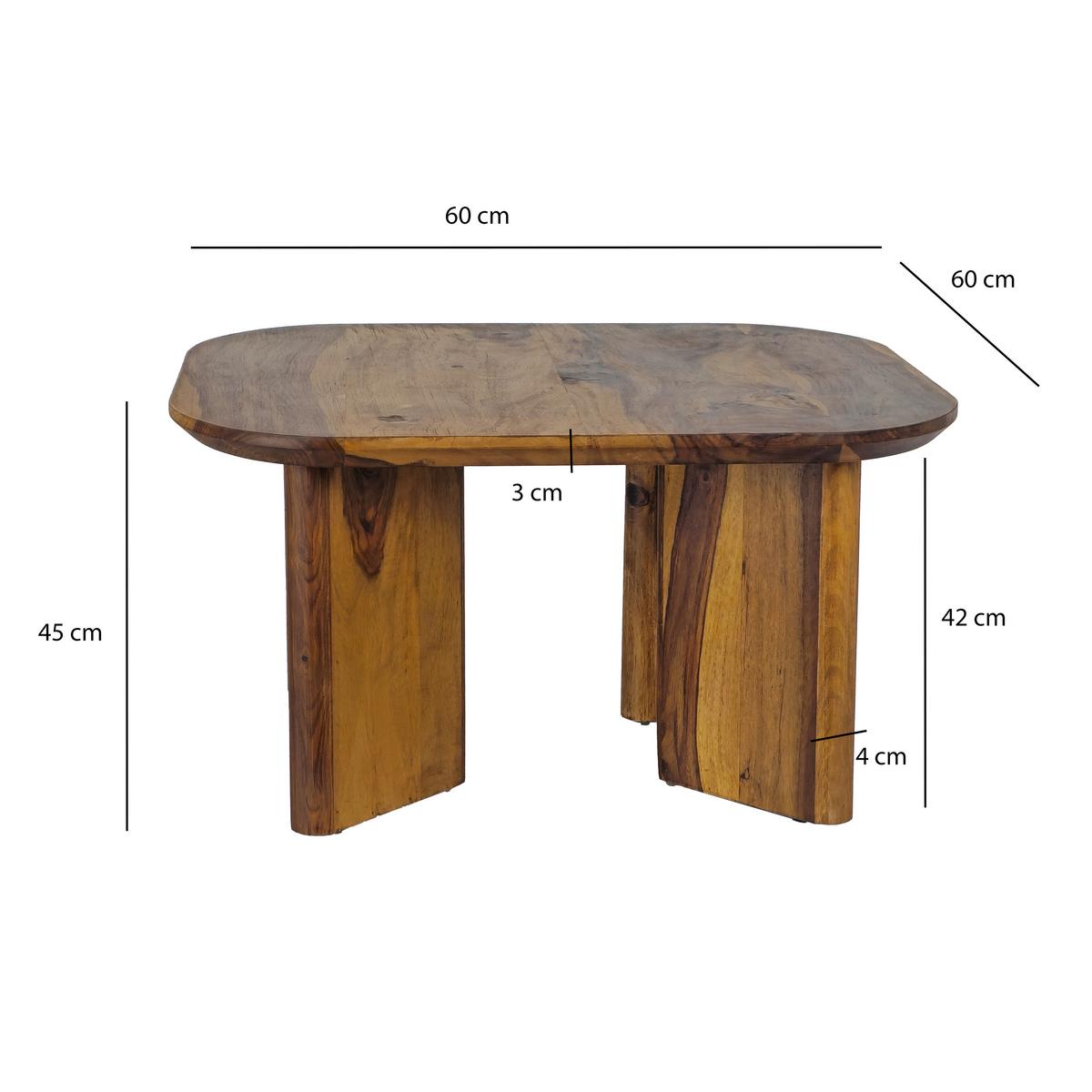 Măsuță De Cafea Wl7.413 - maro, Design, lemn (60/60/45cm) - MID.YOU