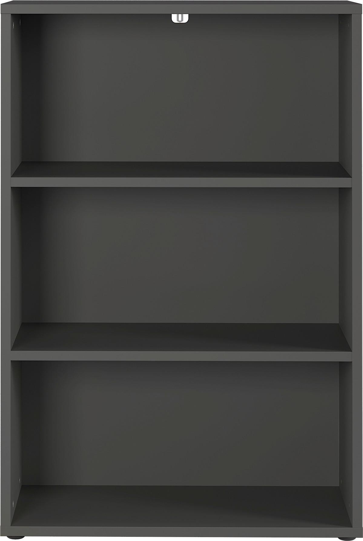 Regal Ribera in Graphitfarben - Graphitfarben/Schwarz, Modern, Holzwerkstoff/Kunststoff (80/120/40cm) - Premium Living