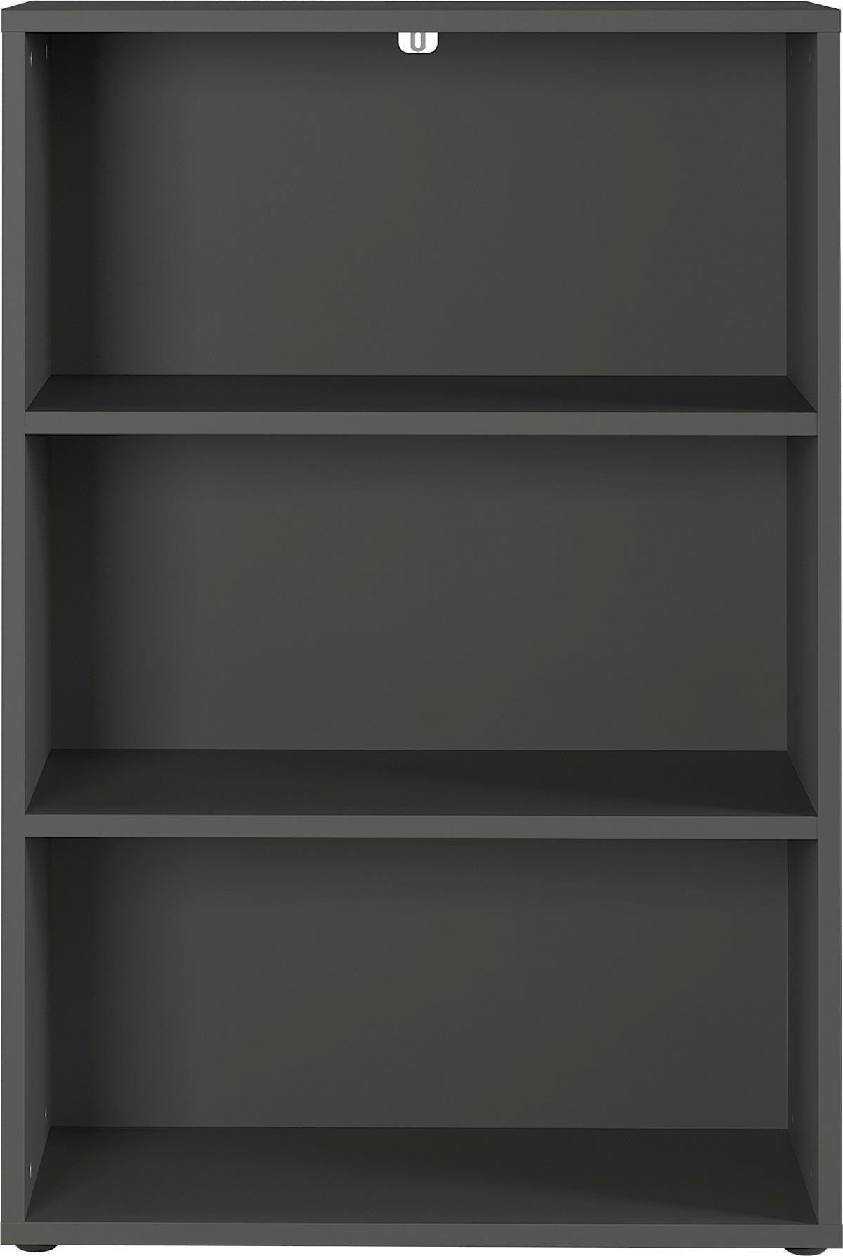 Regal Ribera in Graphitfarben - Graphitfarben/Schwarz, MODERN, Holzwerkstoff/Kunststoff (80/120/40cm) - Premium Living