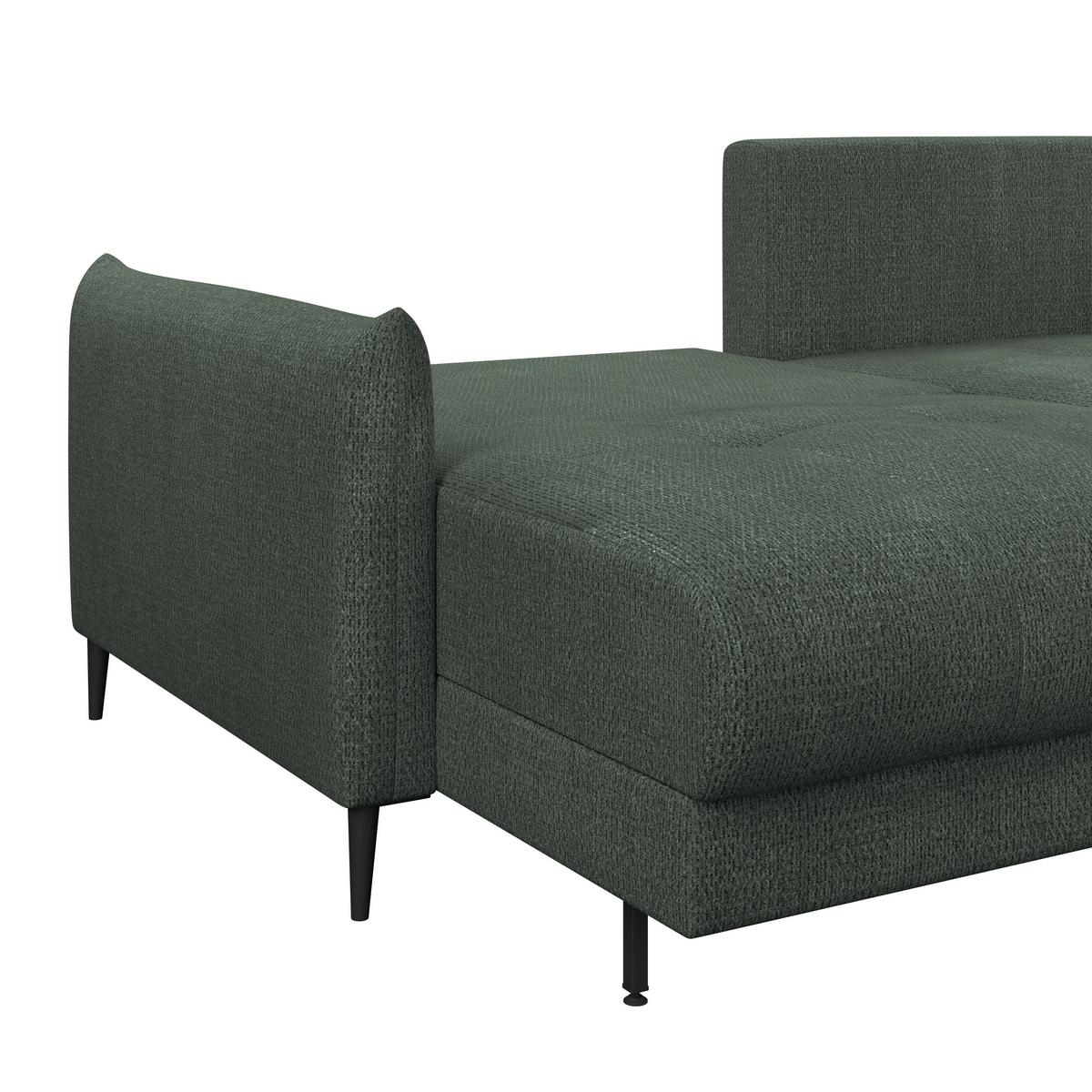 Kutna Garnitura Polis - tamno plava/tamno zelena, Trend, tekstil/metal (221/142cm) - Ondega