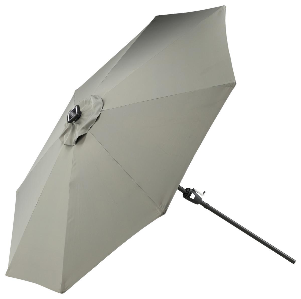 SONNENSCHIRM SABAL - Schwarz/Grau, KONVENTIONELL (270/241/270cm) - Gardenson