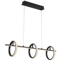 Viseča Led-svetilka Ulo - črna, Moderno, kovina/umetna masa (80/20/120cm) - Modern Living