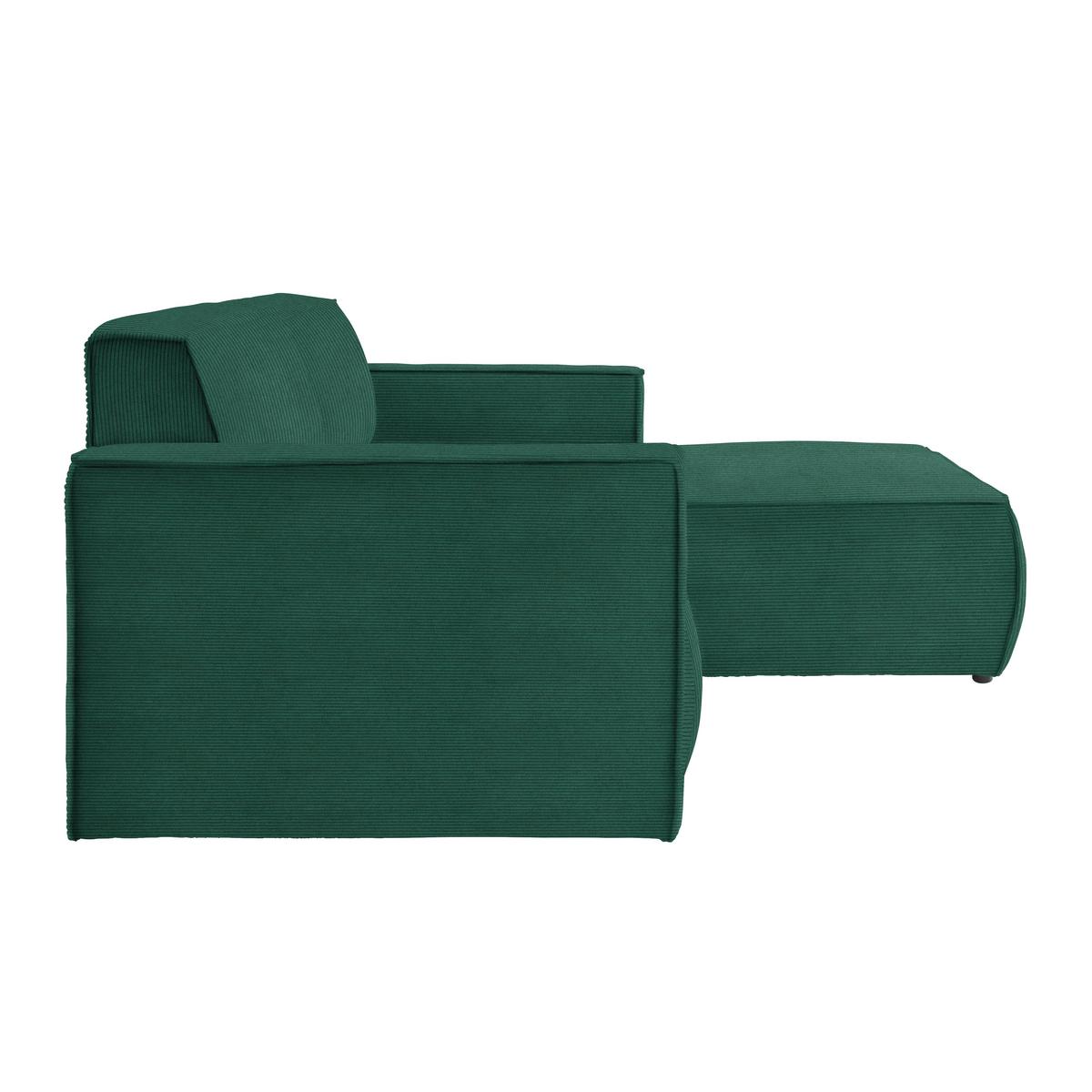 Wohnlandschaft Loft Dunkelgrün - Dunkelgrün/Schwarz, MODERN, Kunststoff/Textil (265/75/172cm) - Mömax