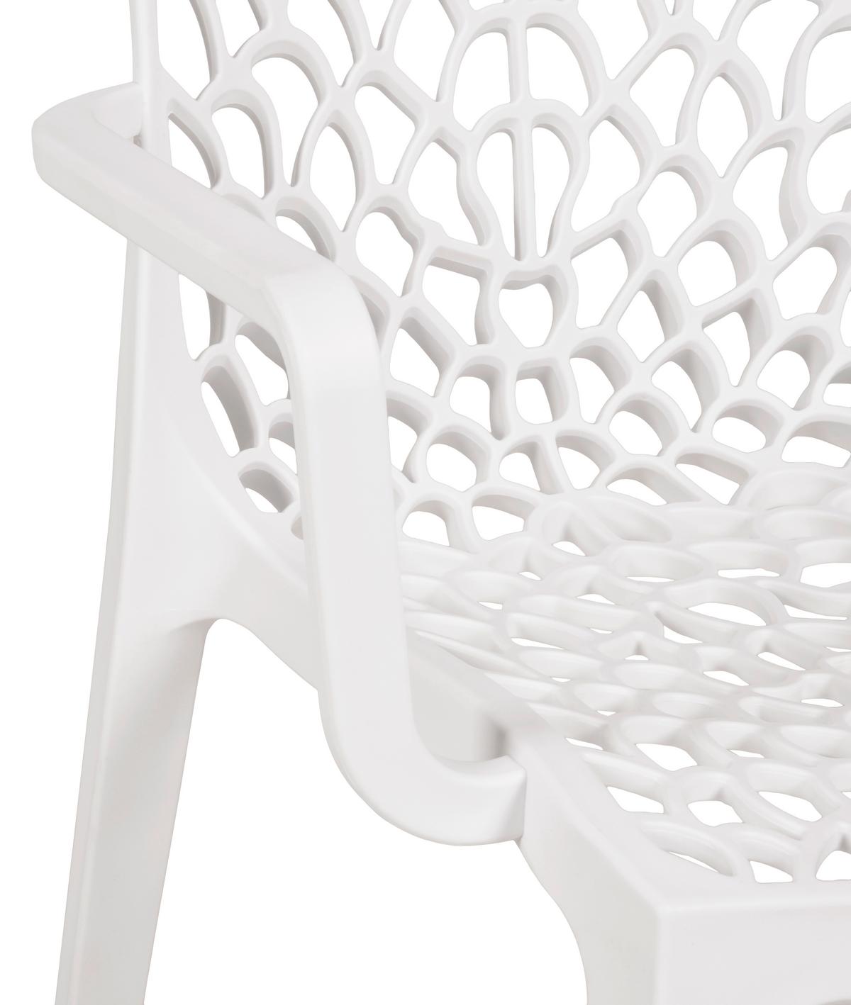 GARTENSTUHL-SET STUHL CALVERA, WEIß, 2ER SET - Weiß, MODERN, Kunststoff (58/81/52cm) - Gardenson