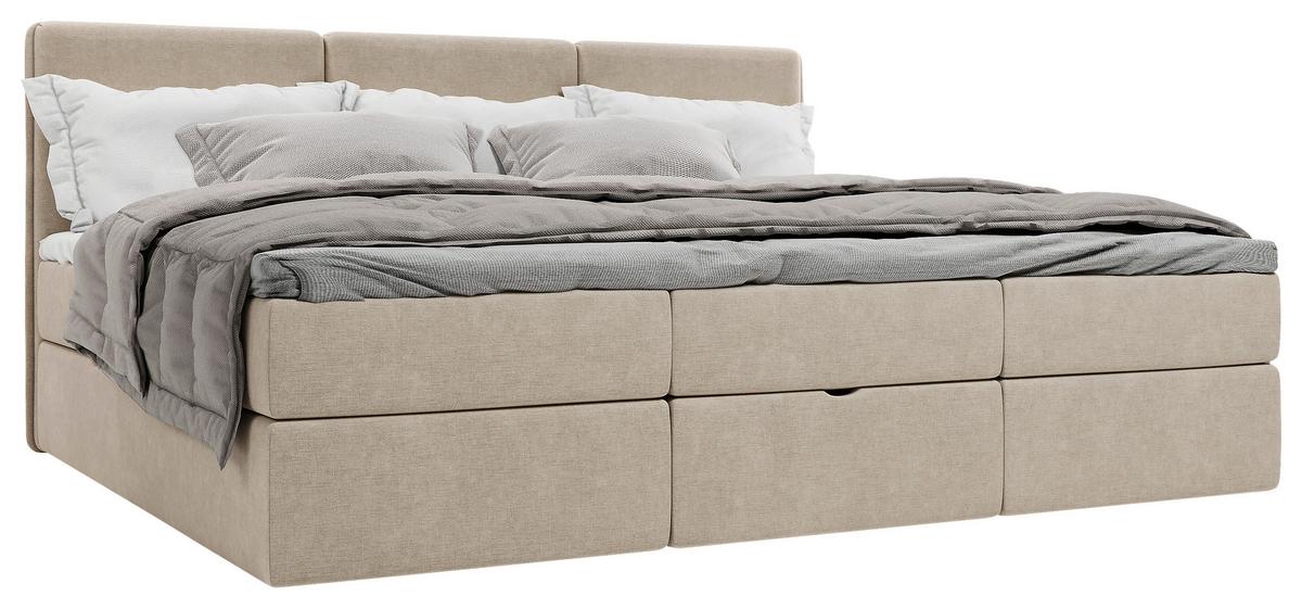Familienbett Domino Combo Beige ca.240x200cm - Beige/Schwarz, MODERN, Holz/Holzwerkstoff (240/200cm) - MID.YOU