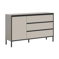 SIDEBOARD TRON - Kaschmir/Schwarz, Design, Holzwerkstoff/Metall (136/83/38cm) - Livetastic