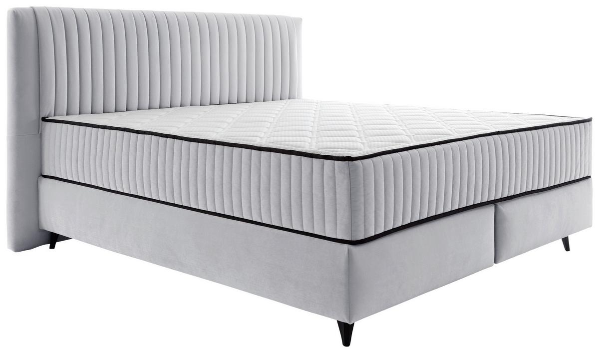 PAT BOX DREAM - gri deschis, Modern, lemn/textil (140/200cm) - Premium Living